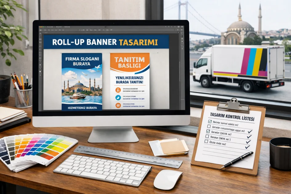 Anadolu Yakası roll up banner teslimat ve dosya hazırlığı rehberi